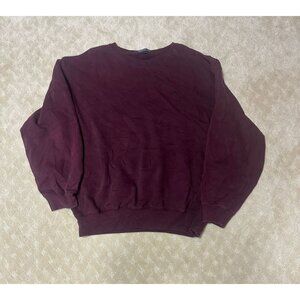 Polo Ralph Lauren Sweatshirt Men's XL Burgundy Maroon Crewneck Pony Pullover
